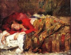 Lovis Corinth Young Woman Sleeping Sweden oil painting art